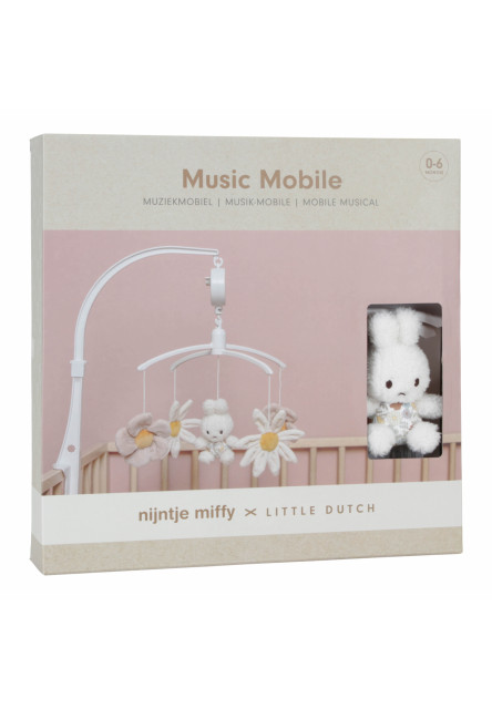 Hudební kolotoč králíček Miffy Vintage Kytičky