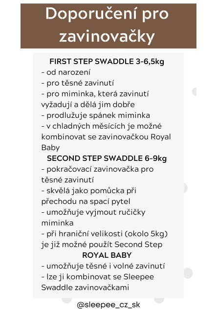 Zavinovačka Sleepee First Step Swaddle s čepičkou zdarma Bohemian Sand