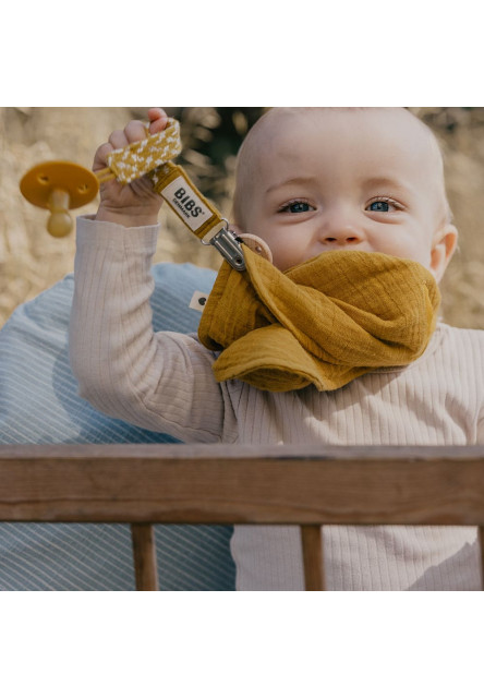 BIBS Bandana mušelínový slintáčik z BIO bavlny (Pale Butter)