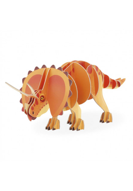 Dřevěné 3D puzzle Dinosaurus Triceratops Dino 32 ks