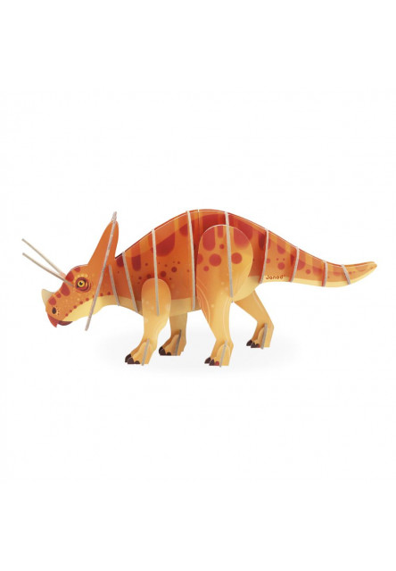 Dřevěné 3D puzzle Dinosaurus Triceratops Dino 32 ks