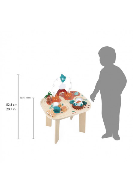 Dřevěný motorický stolek Dinosaurus s aktivitami Dino