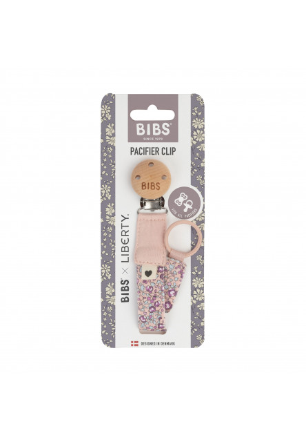 BIBS x LIBERTY klip na cumlík z BIO bavlny (Blush)