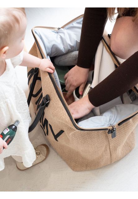 Přebalovací taška Mommy Bag Raffia Look