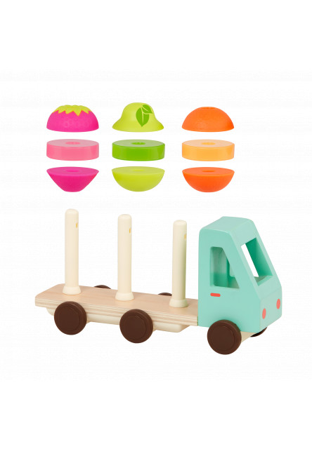 Náklaďák dřevěný Stack & Roll Fruit Truck