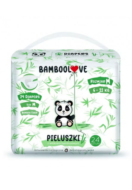 Pleny jednorázové bambus vel. M 6-11 kg 24 ks