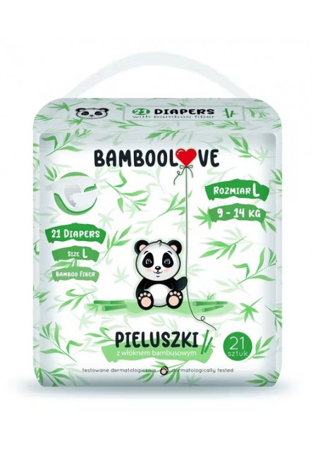 Pleny jednorázové bambus vel. L 9-14 kg 21 ks