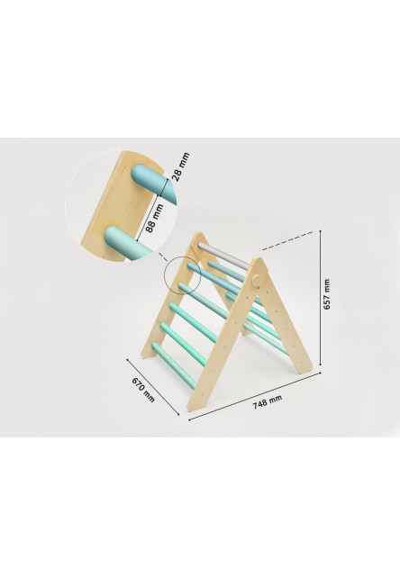 Montessori Piklerovej trojuholník blue