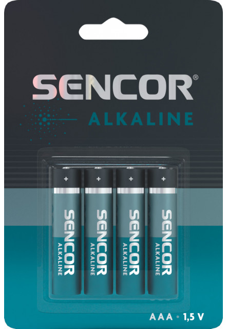 Alkalické baterie AAA 4 ks Sencor