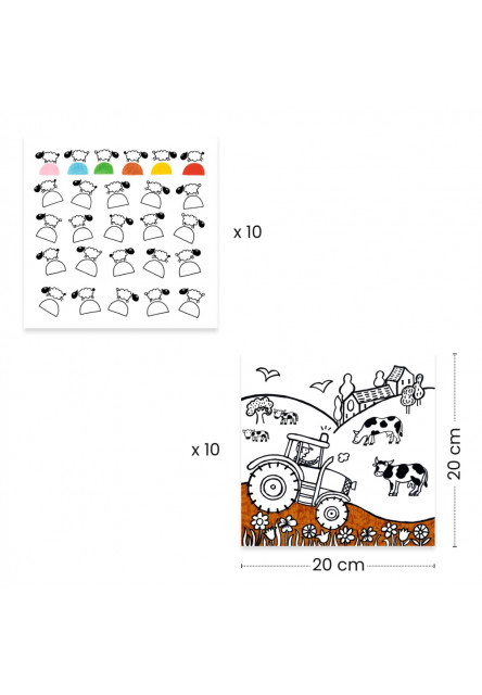 Farma: 20 maľovaniek v dávkovacej škatuli