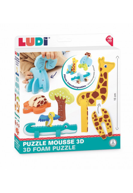 Puzzle pěnové 3D Zvířátka