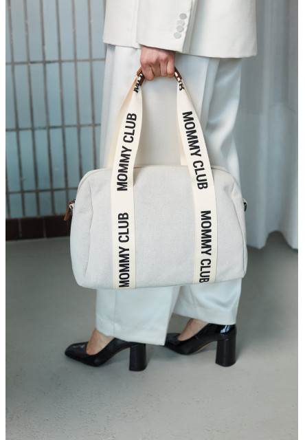 Přebalovací taška Mommy Club Signature Canvas Off White