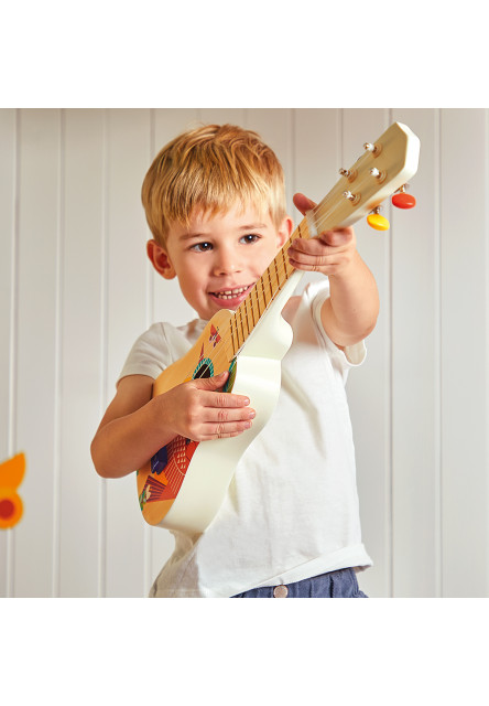 Gioia Drevený hudobný nástroj pre deti Ukulele