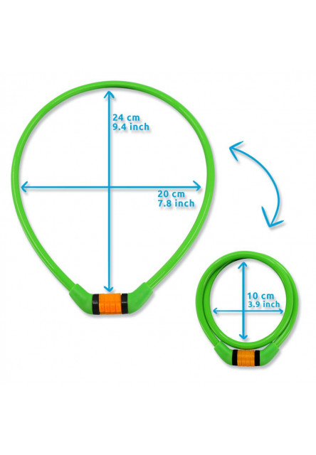 Zámek na kolo s kódem Oranžový