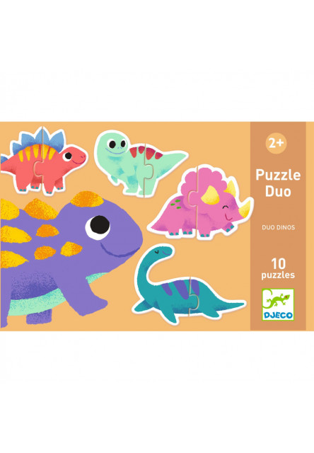 Puzzle duo: Dinosaury (10 ks, 20 dielov)