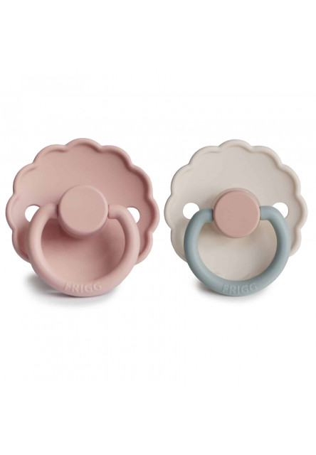 Dvojbalenie cumlíkov frigg daisy blush/ cotton candy, 0-6m, silikón