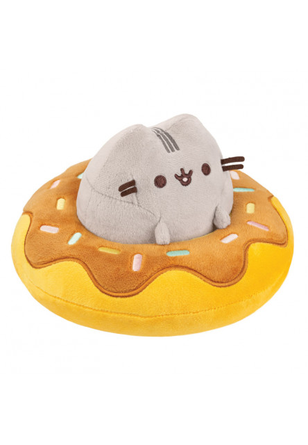 Plyšová Pusheen v donute s čokoládou - Pusheen - 21 cm