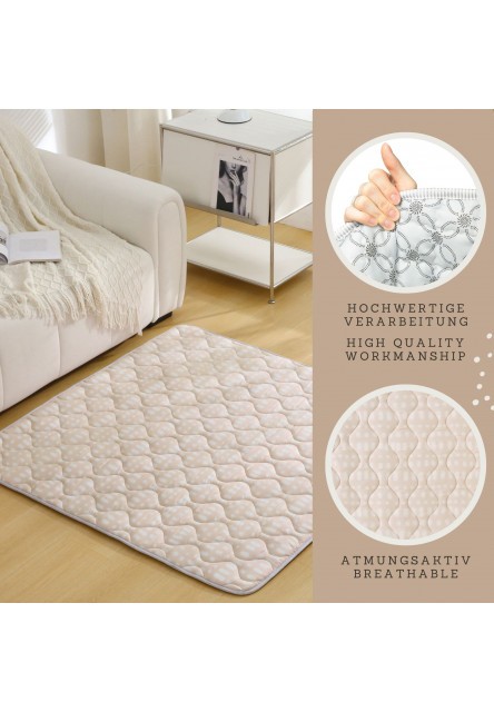 Hrací podložka prošívaná Hygge beige 1.27 x 1.27 m