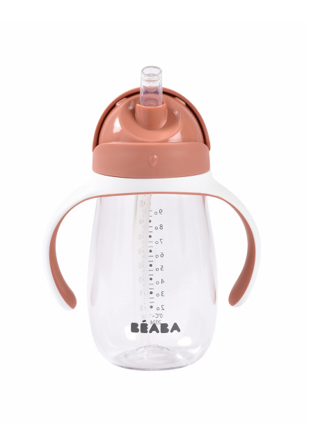 Hrnek s brčkem 300ml Terracotta