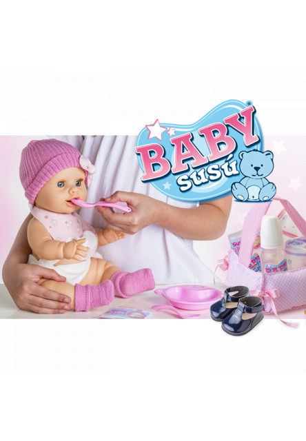 Interaktivní panenka s příslušenstvím Baby Susú Azul chlapeček 38cm new