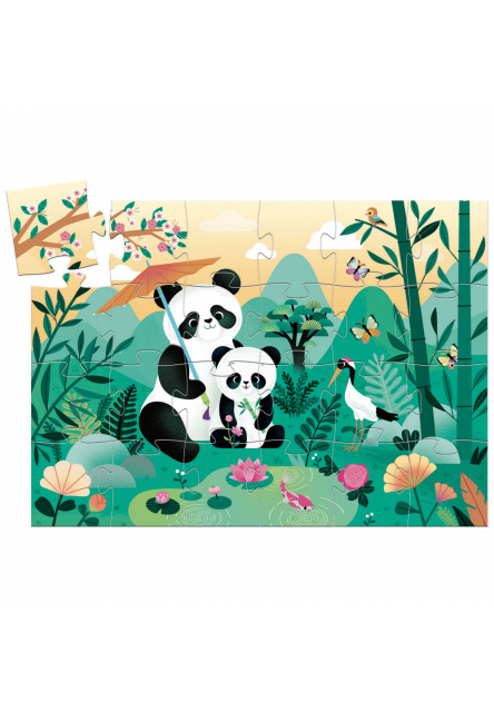 Siluetové puzzle: Panda Leo