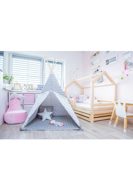 Teepee stan set Sivý varianta: premium